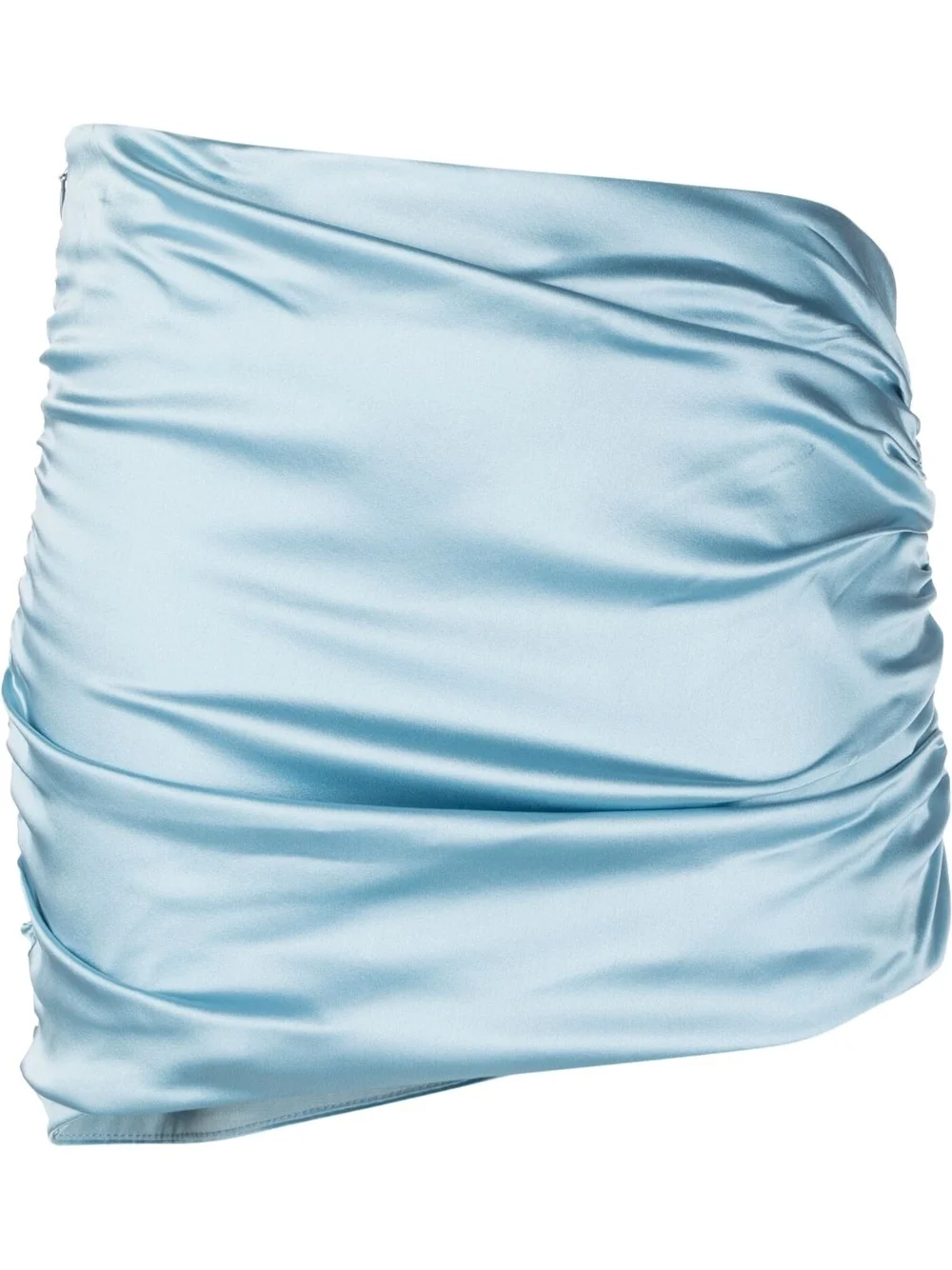 asymmetric satin mini skirt - 1