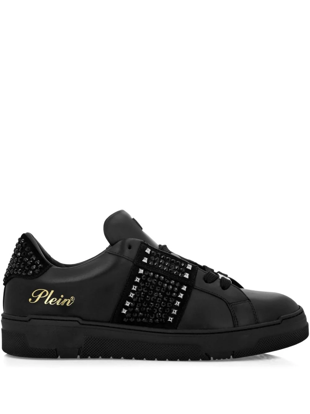 Strass Studs leather sneakers - 1