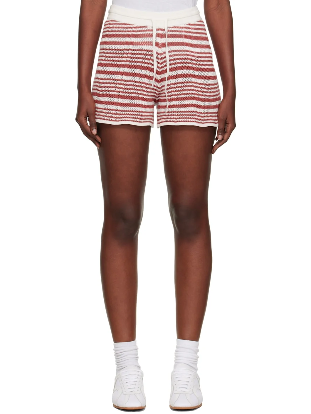 White Kelp Striped Shorts - 1