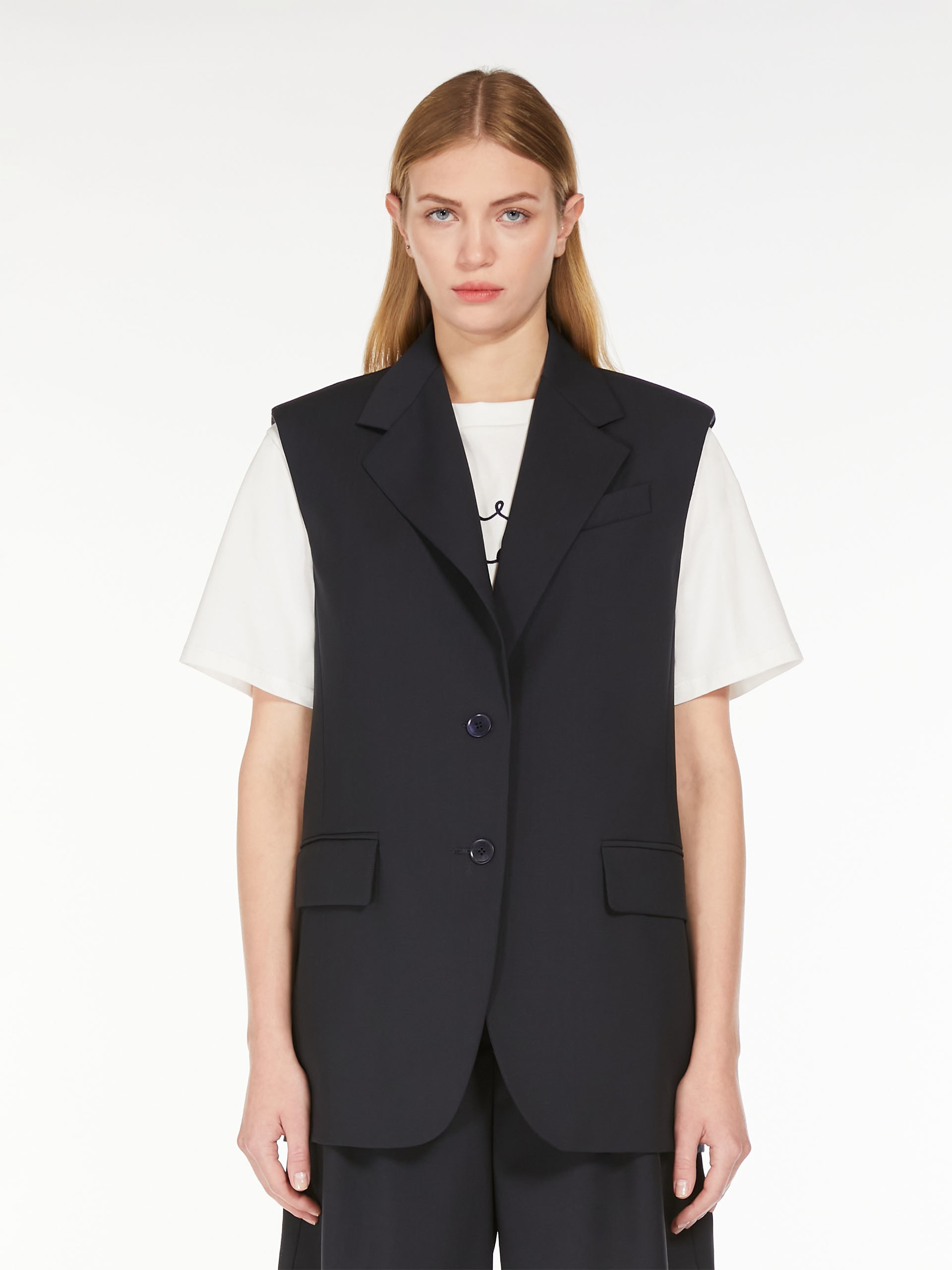 DONNA Stretch woollen cloth gilet - 3