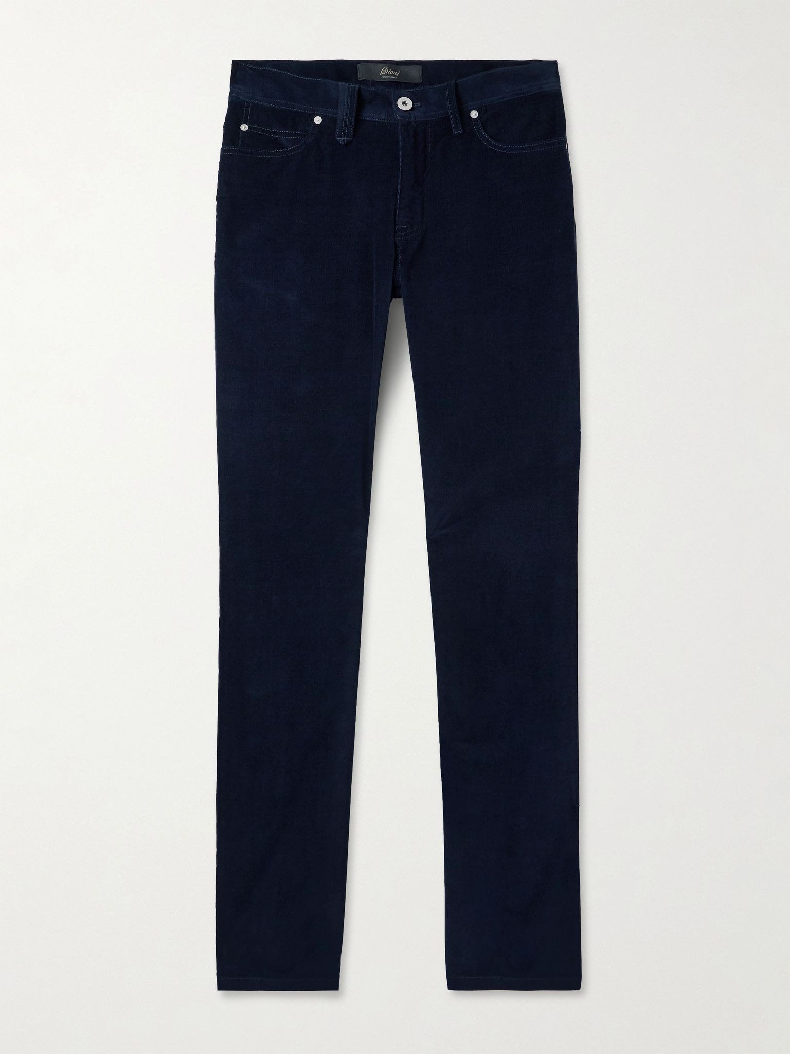 Meribel Slim-Fit Tapered Cotton-Blend Corduroy Trousers Navy - 1