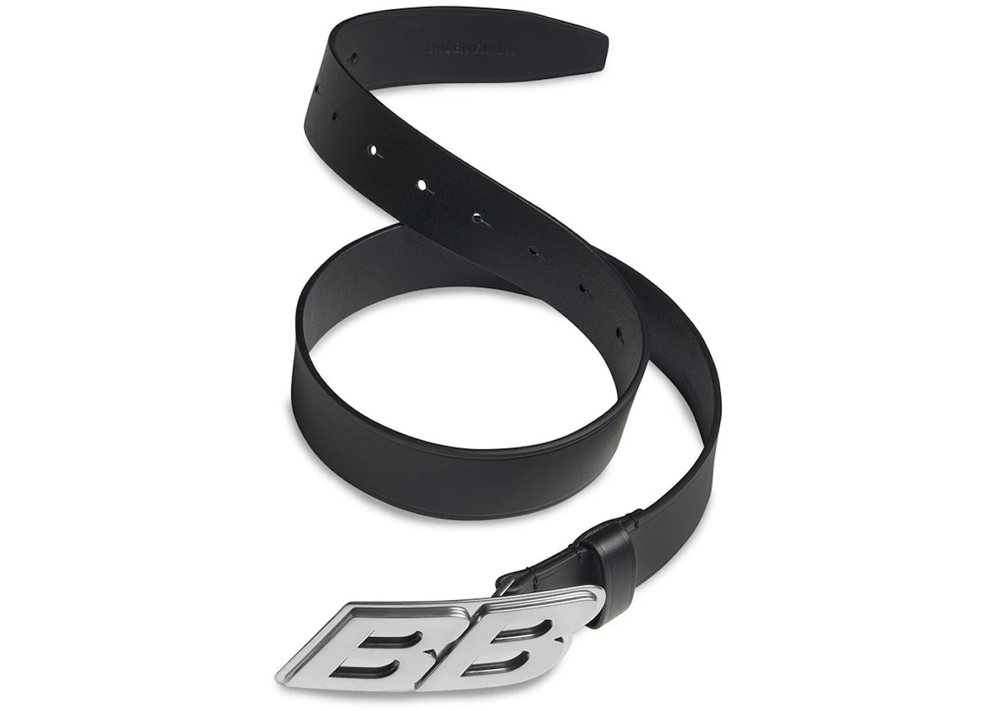 Balenciaga Men's Moto Logo Belt Black - 2