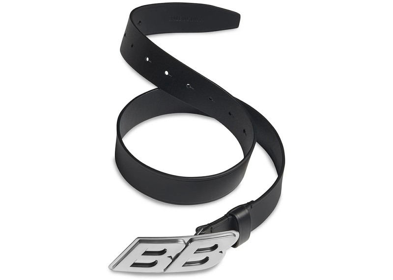 BALENCIAGA Balenciaga Men's Moto Logo Belt Black outlook