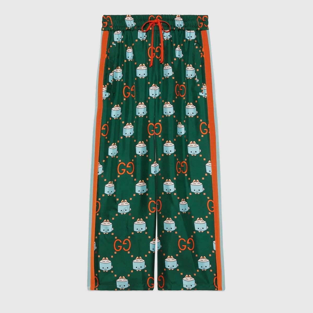 GG animal print silk pant - 1