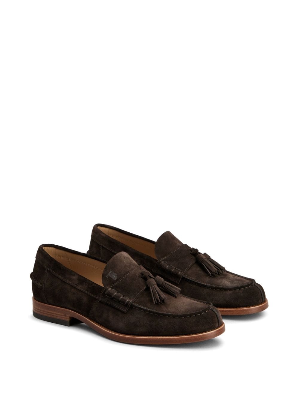 logo-debossed suede loafers - 2