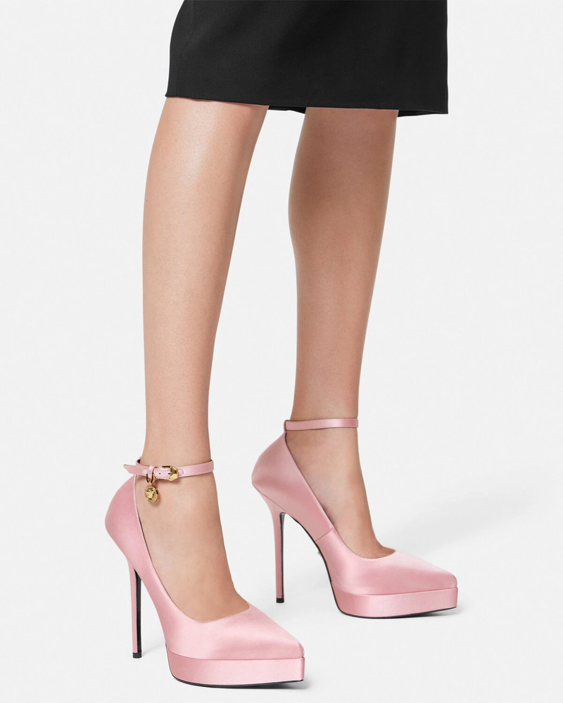 Lycia Satin Platform Pumps 140 mm 3