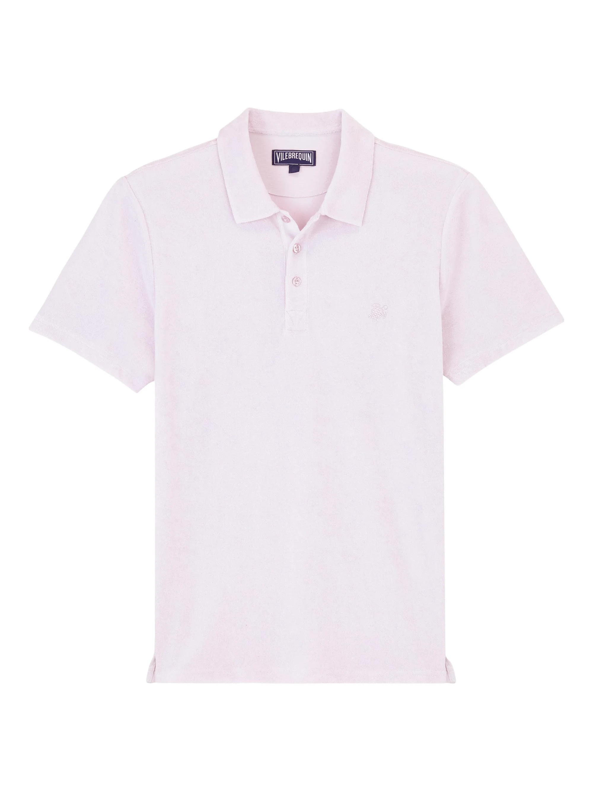 Men's Terry Cloth Polo Shirt - Hortensia - 1