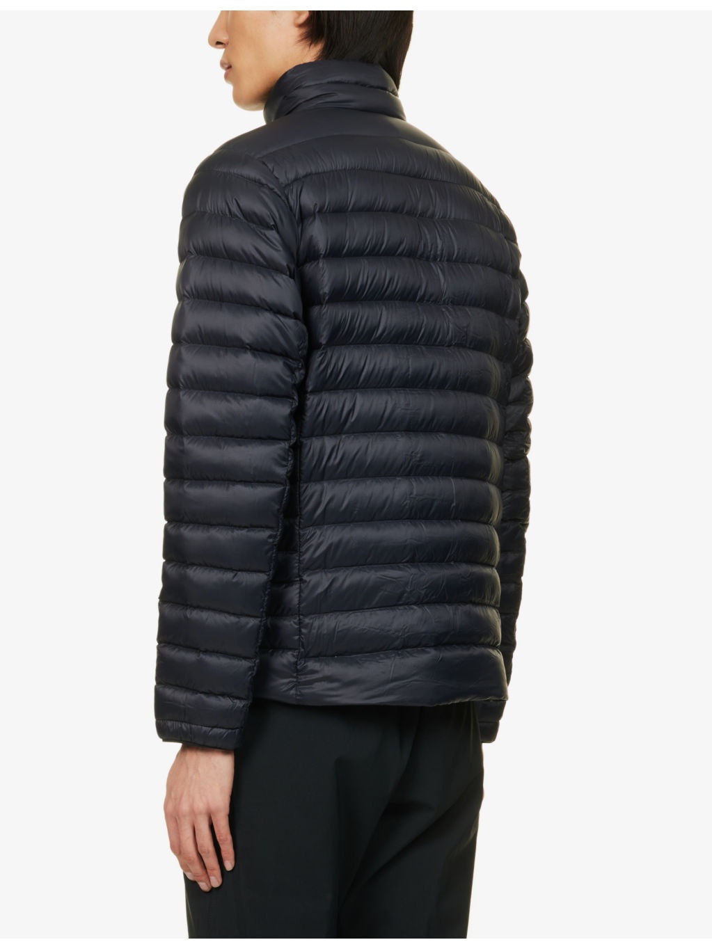 Padded funnel-neck regular-fit recycled-nylon shell-down hooded jacket - 4