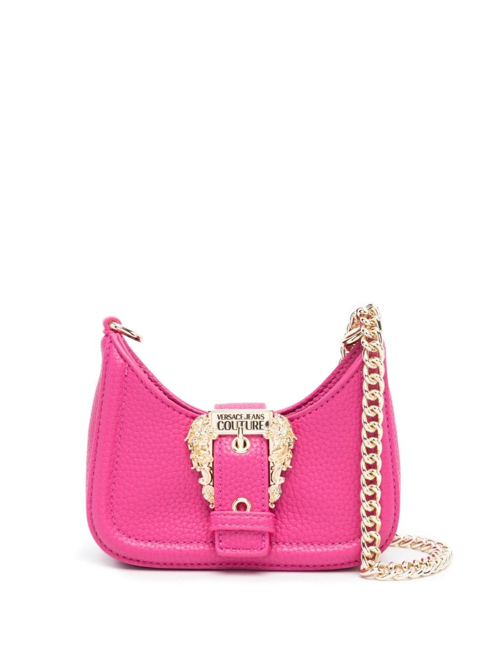 Baroque buckle faux-leather mini bag - 1