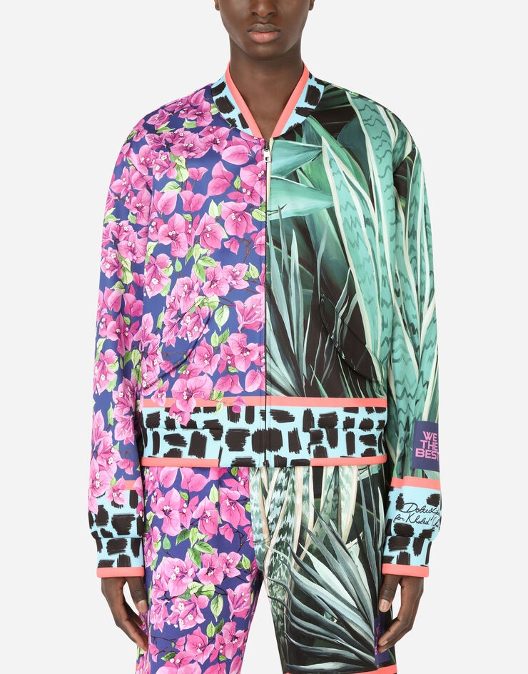 Technical fabric jacket with jungle mix print - 5