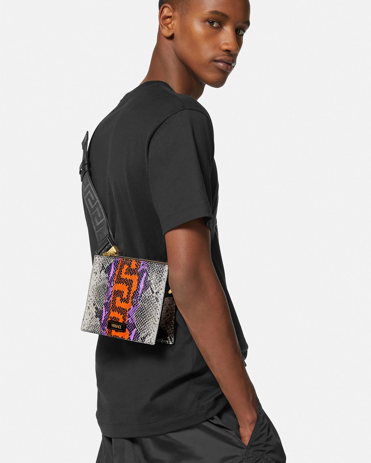 Python Greca Print Belt Bag - 7