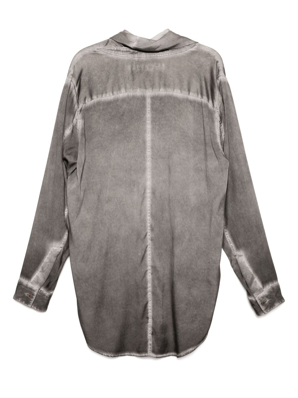 satin wrap-neck shirt - 2