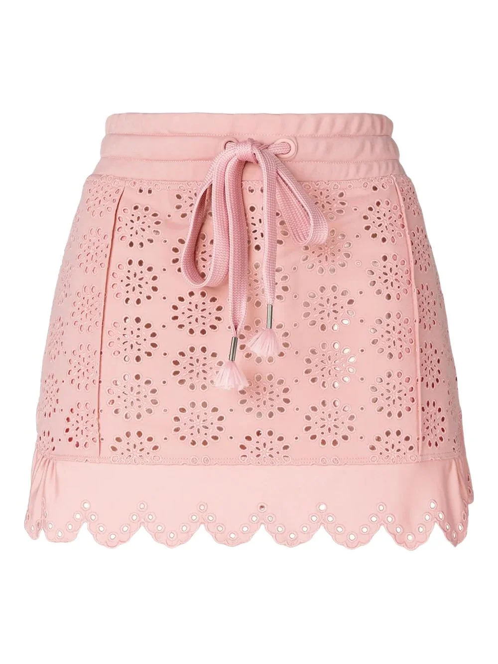 English embroidery scalloped skirt - 1