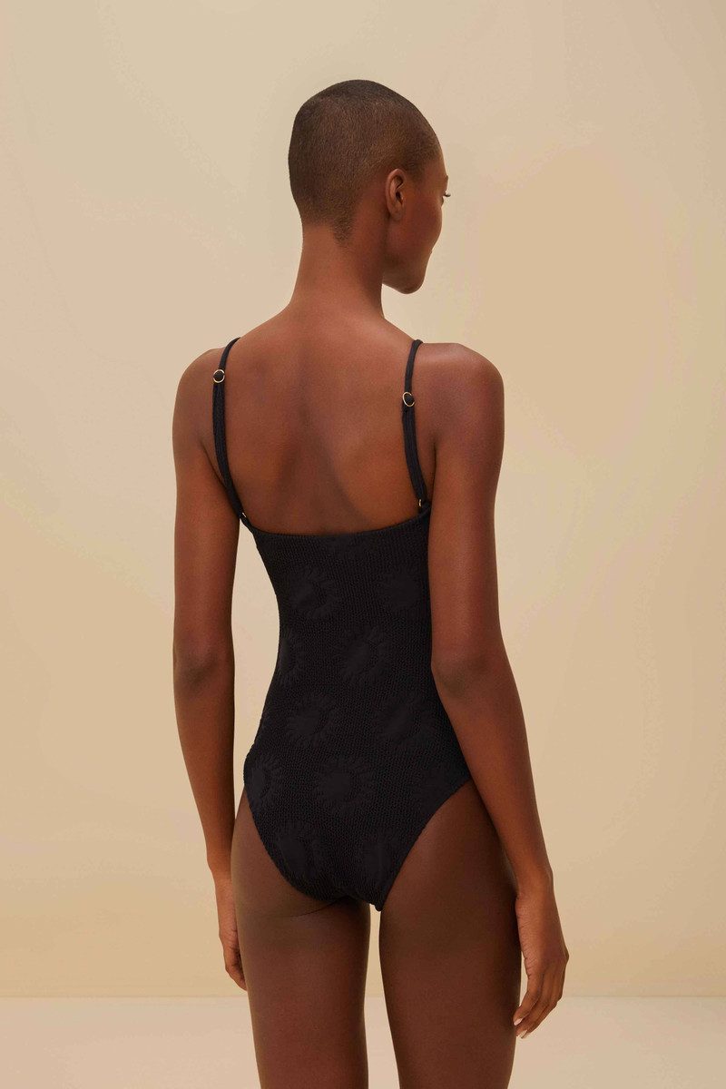 Black Sunny Moon One-Piece Swimsuit 3
