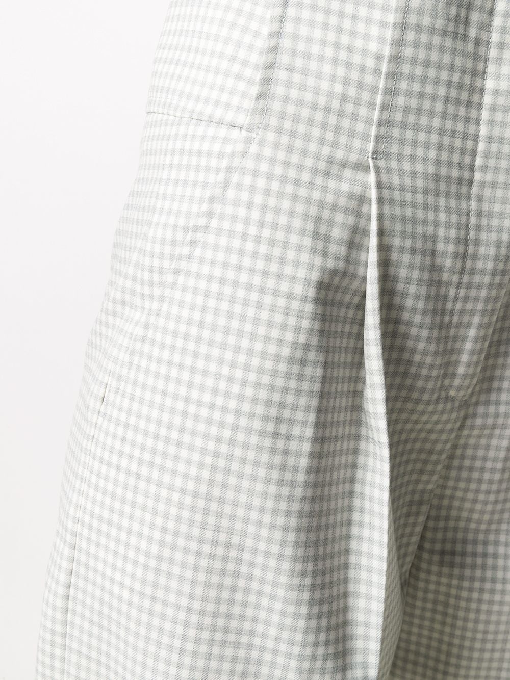 high-waist check print trousers - 5