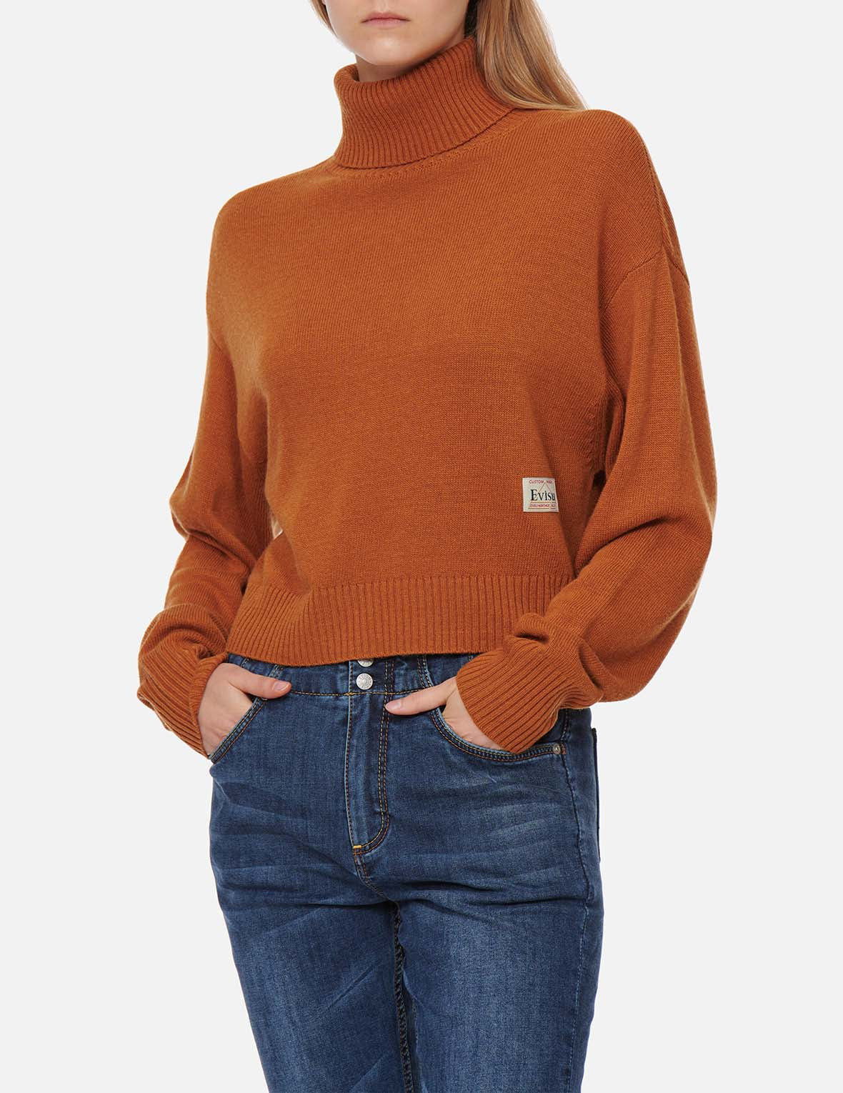 KAMON EMBROIDERY TURTLENECK KNITTED PULLOVER - 6