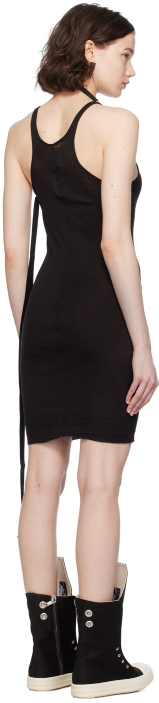 Black Racer Back Minidress - 3