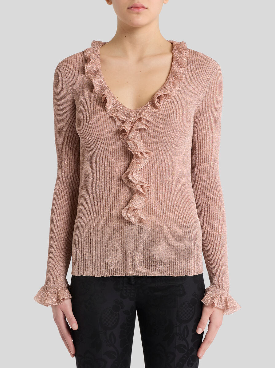 METALLIC TOP WITH FLOUNCES - 2