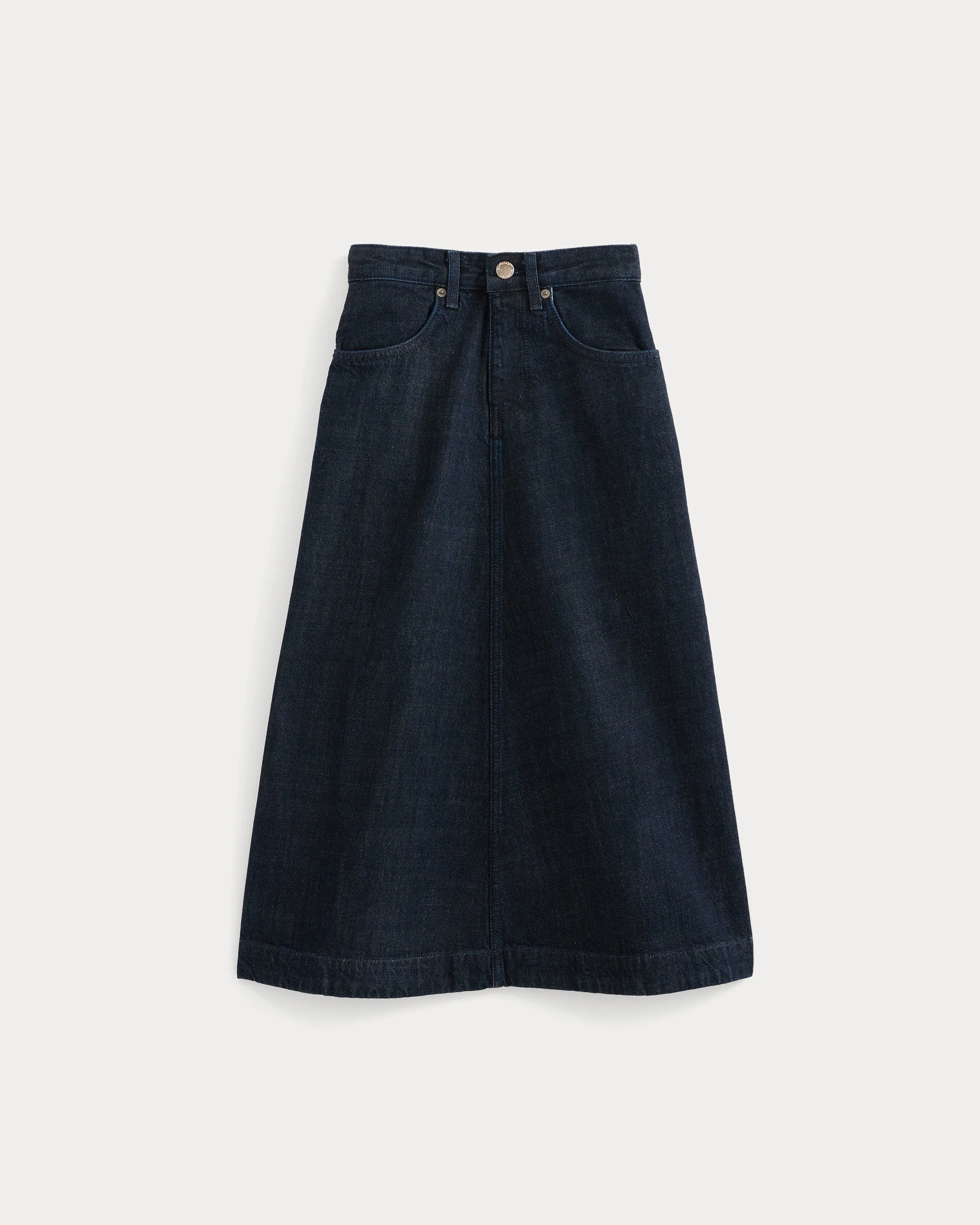FLOWY DENIM MIDI SKIRT - 1