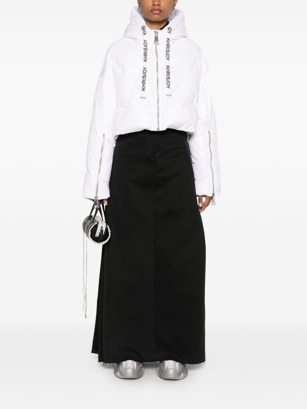 crop puff jacket - 2