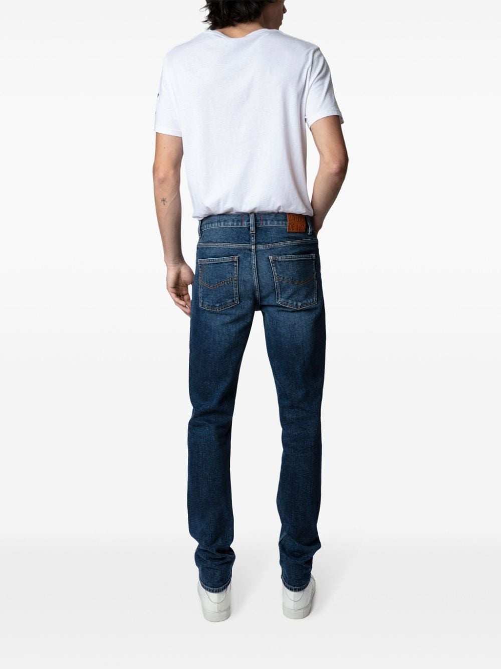 mid-rise slim-cut jeans - 5