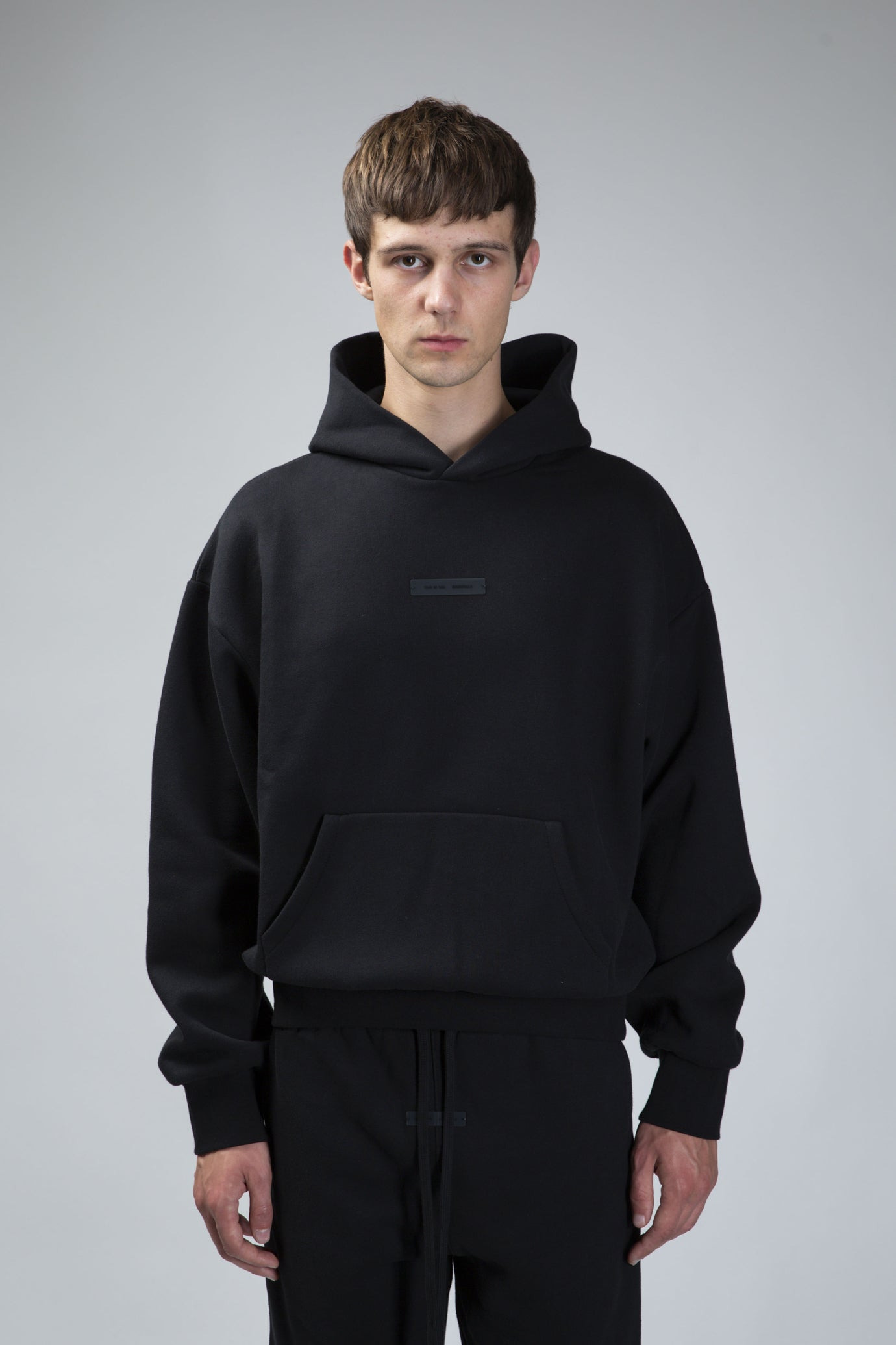 Classic Fit Hoodie - Jet Black - 1