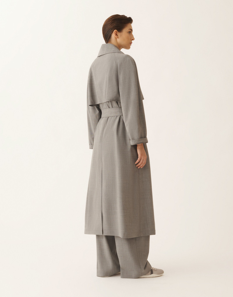Trench coat in lightweight bi-stretch wool 4