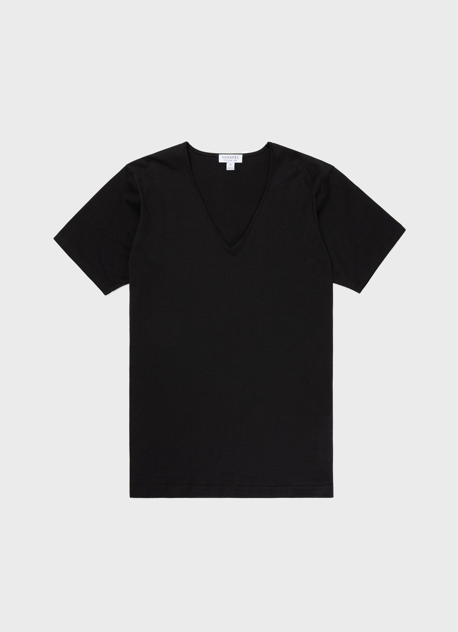 Superfine Cotton V‑Neck Underwear T‑shirt - 1