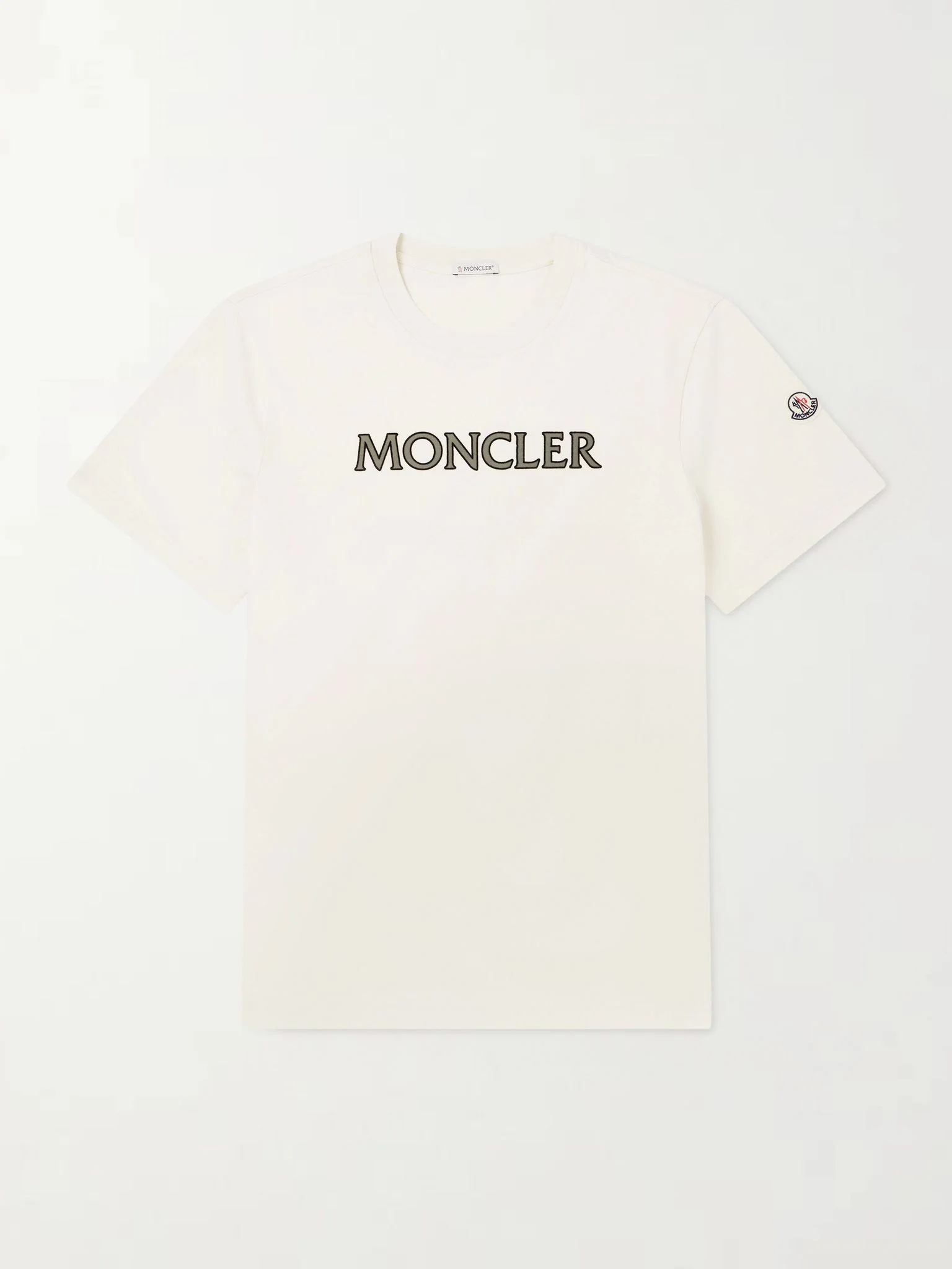 Logo-Print Cotton-Jersey T-shirt Off-white - 1