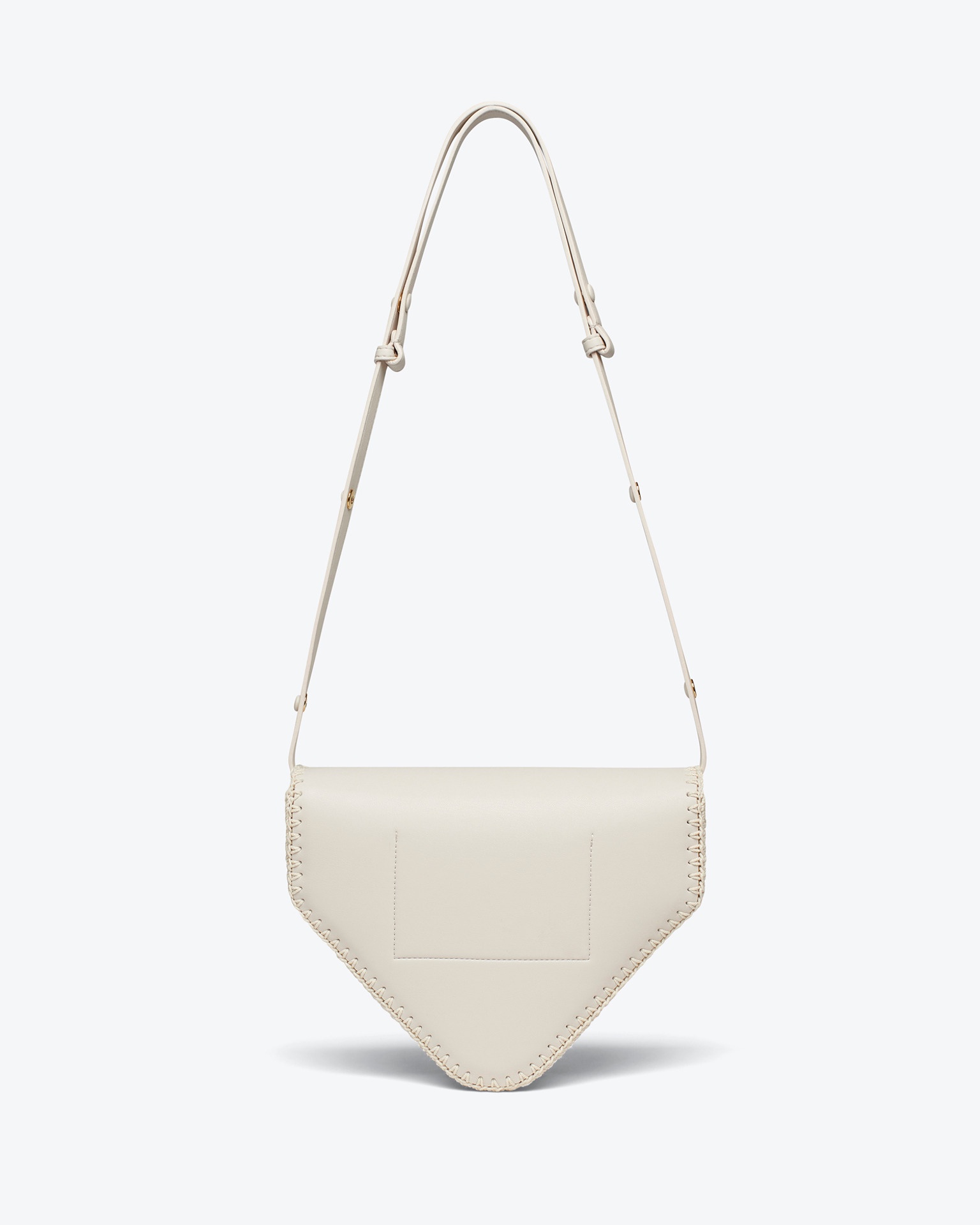 THE TRIANGLE BAG MEDIUM - Alt-nappa shoulder bag - Off-white/creme - 4