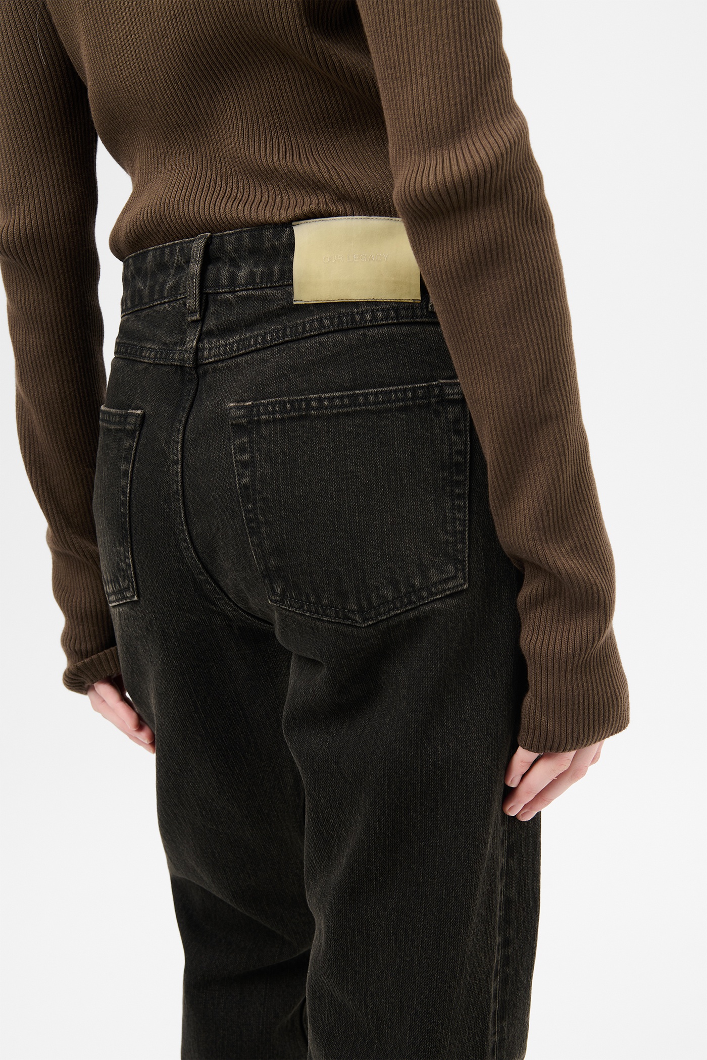 Linear Cut Kamari Black Chain Twill - 6