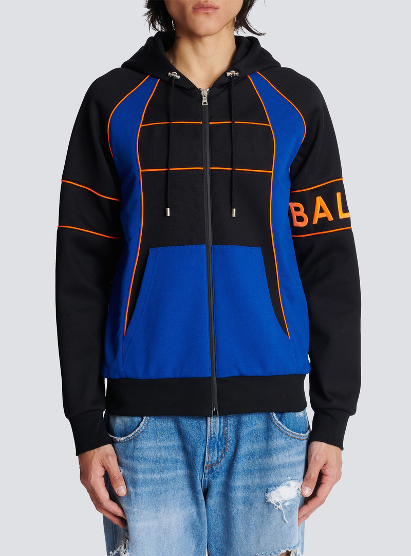 Hoodie with Balmain logo inserts 5
