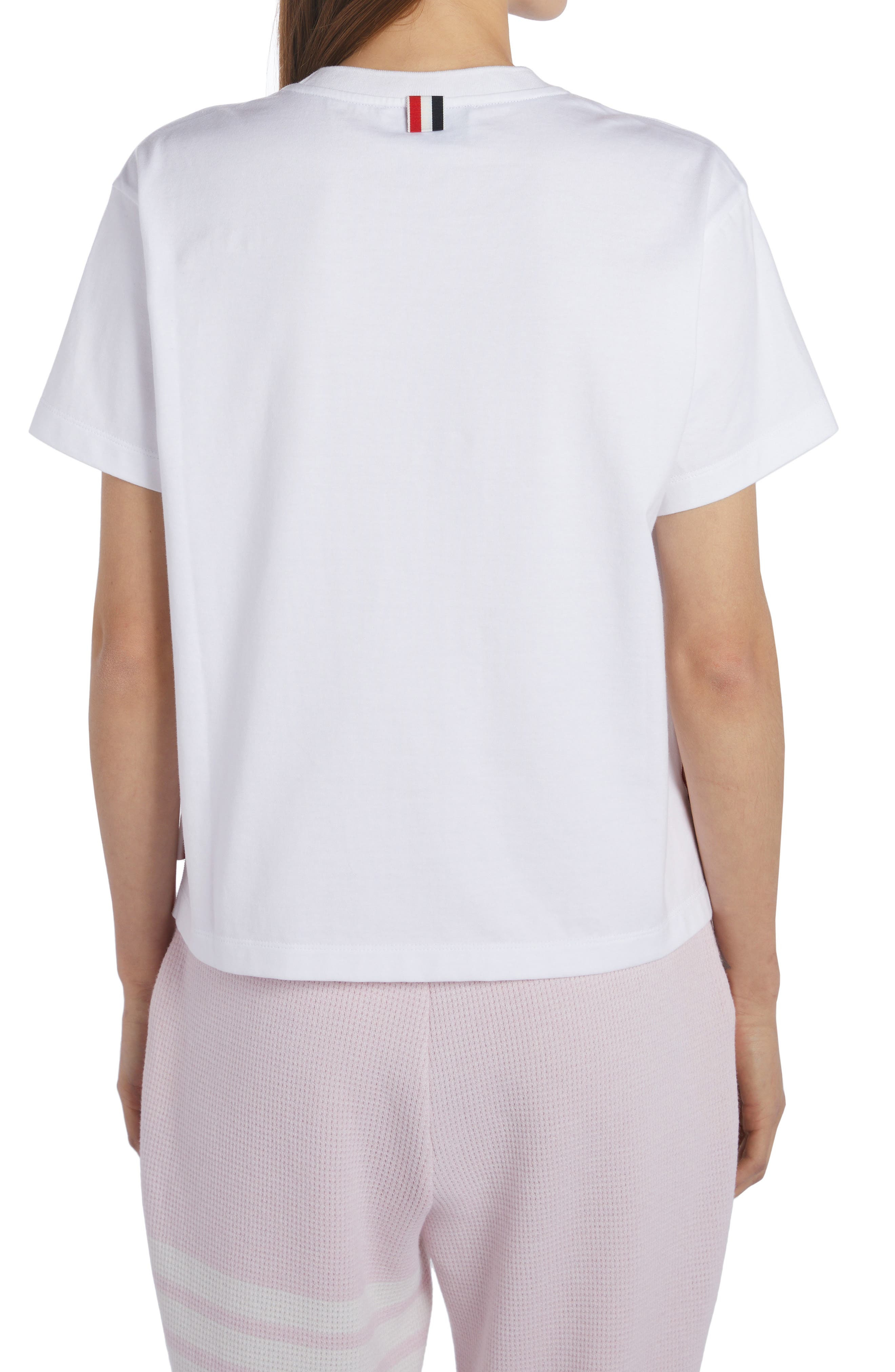 Thom Browne Medium Weight Cotton Jersey Boxy Pocket Tee in White at Nordstrom - 3