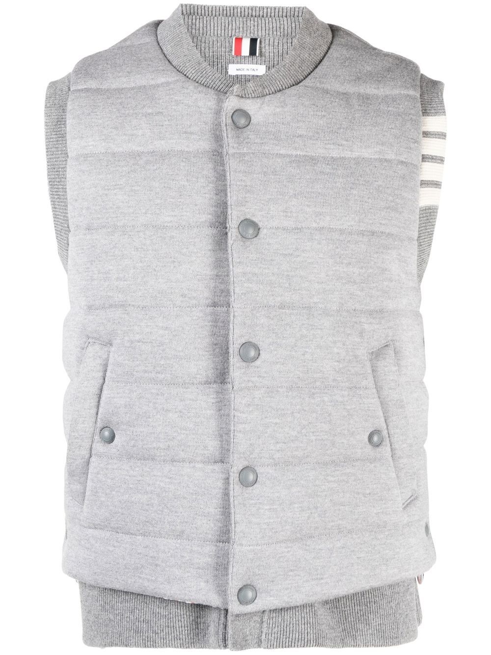 padded-design button-down gilet - 1