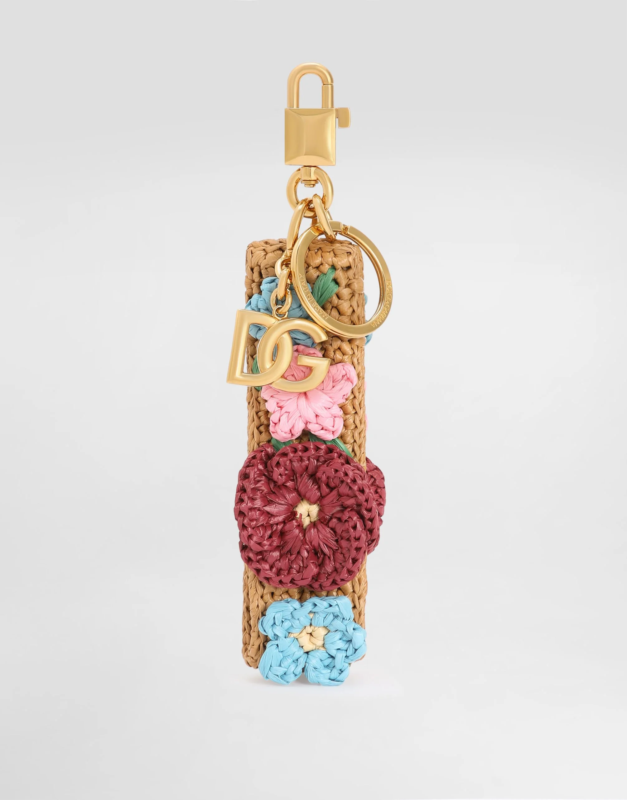 Crochet raffia keychain - 1