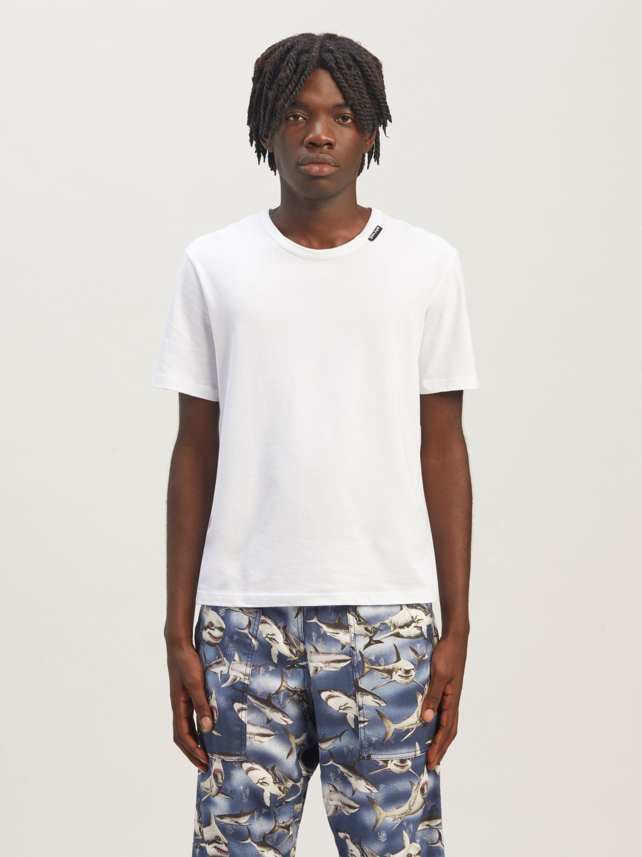 logo-tag round-neck T-shirt - 3