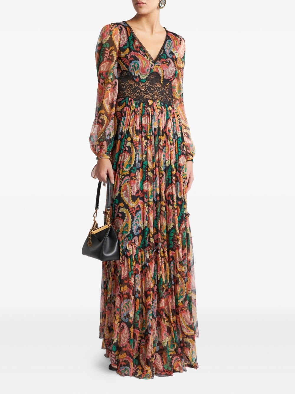 paisley-print dress - 2
