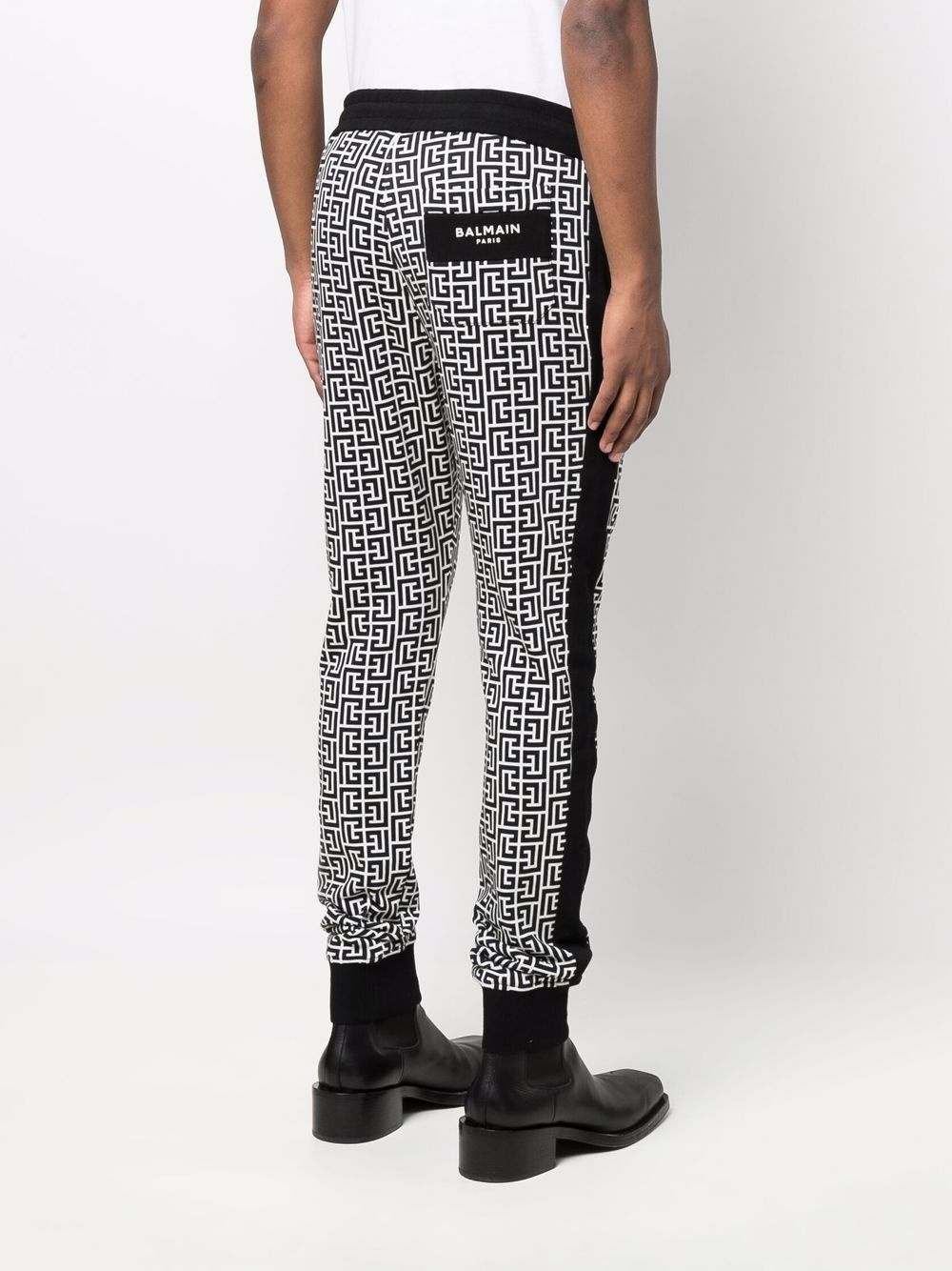 monogram-pattern drawstring-waist track pants - 4