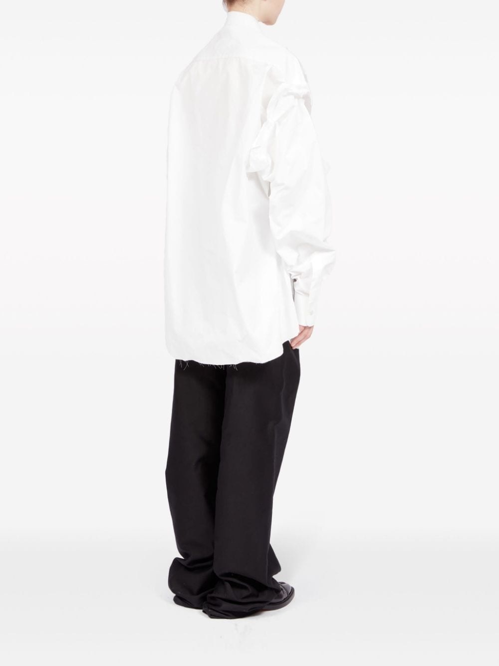 gathered poplin shirt - 4