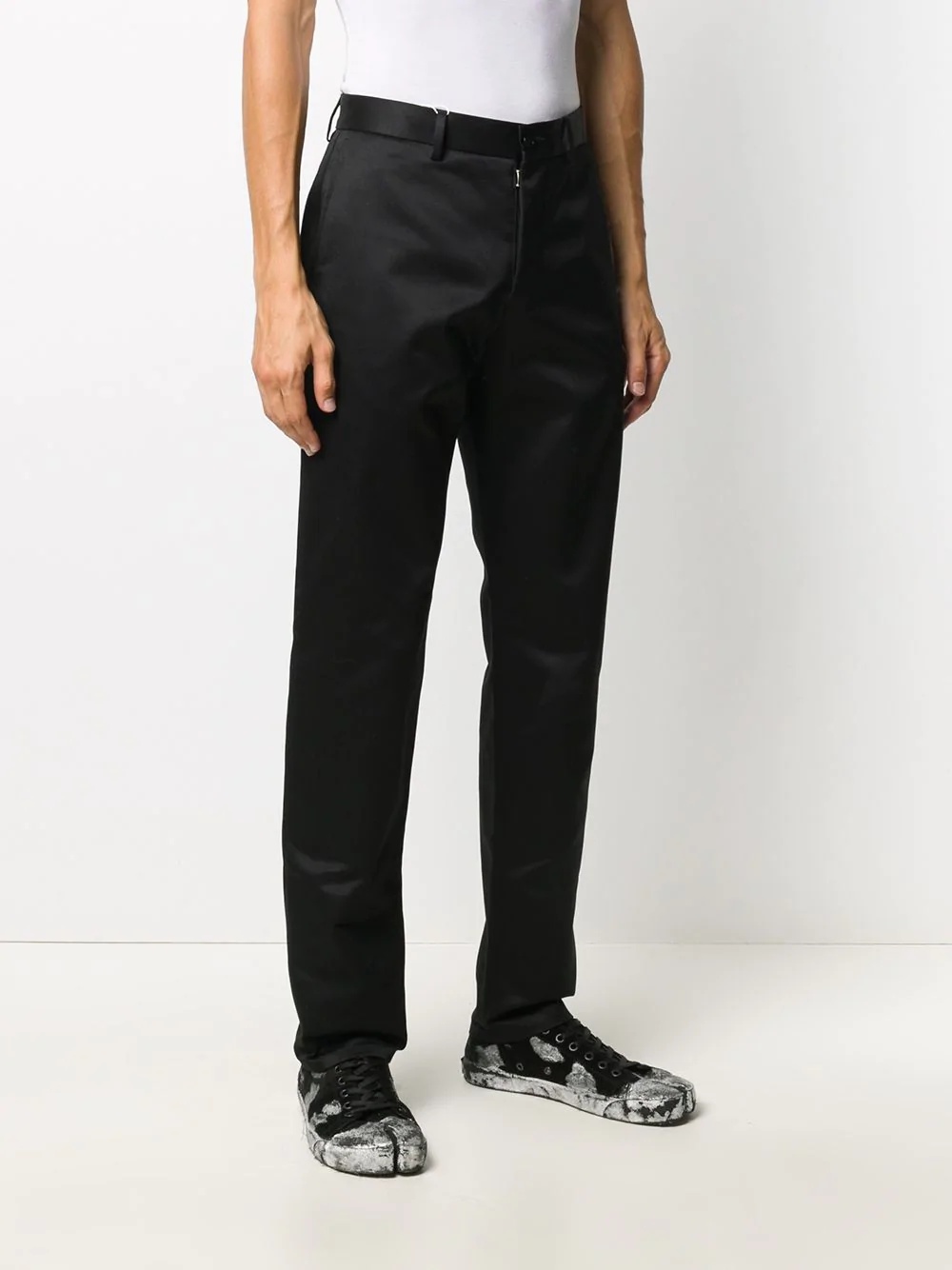 slim-fit straight-leg trousers - 3