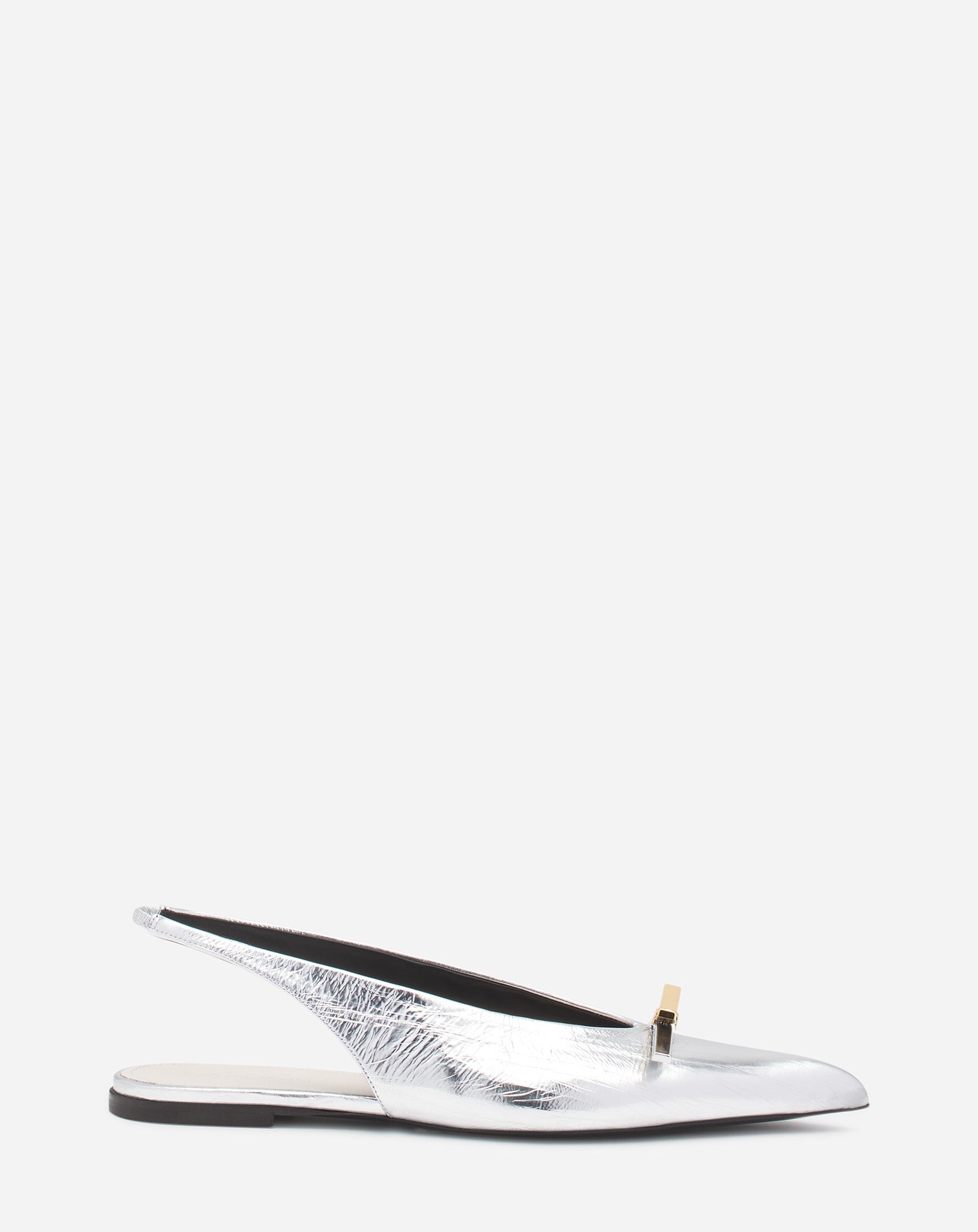LANVIN BOW SLINGBACK IN METALLIC LEATHER - 1
