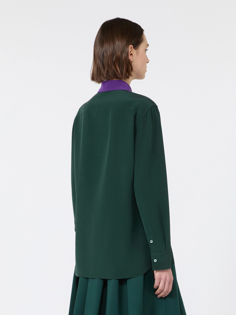 WKSECCELSO Silk crepe de chine shirt - DARK GREEN 4