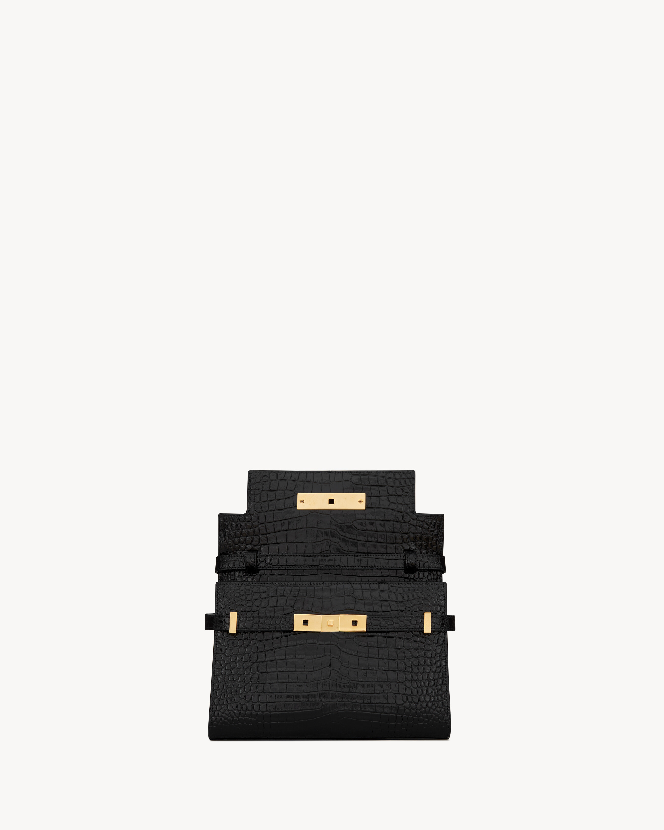 MANHATTAN SMALL IN SHINY CROCODILE-EMBOSSED LEATHER - 4