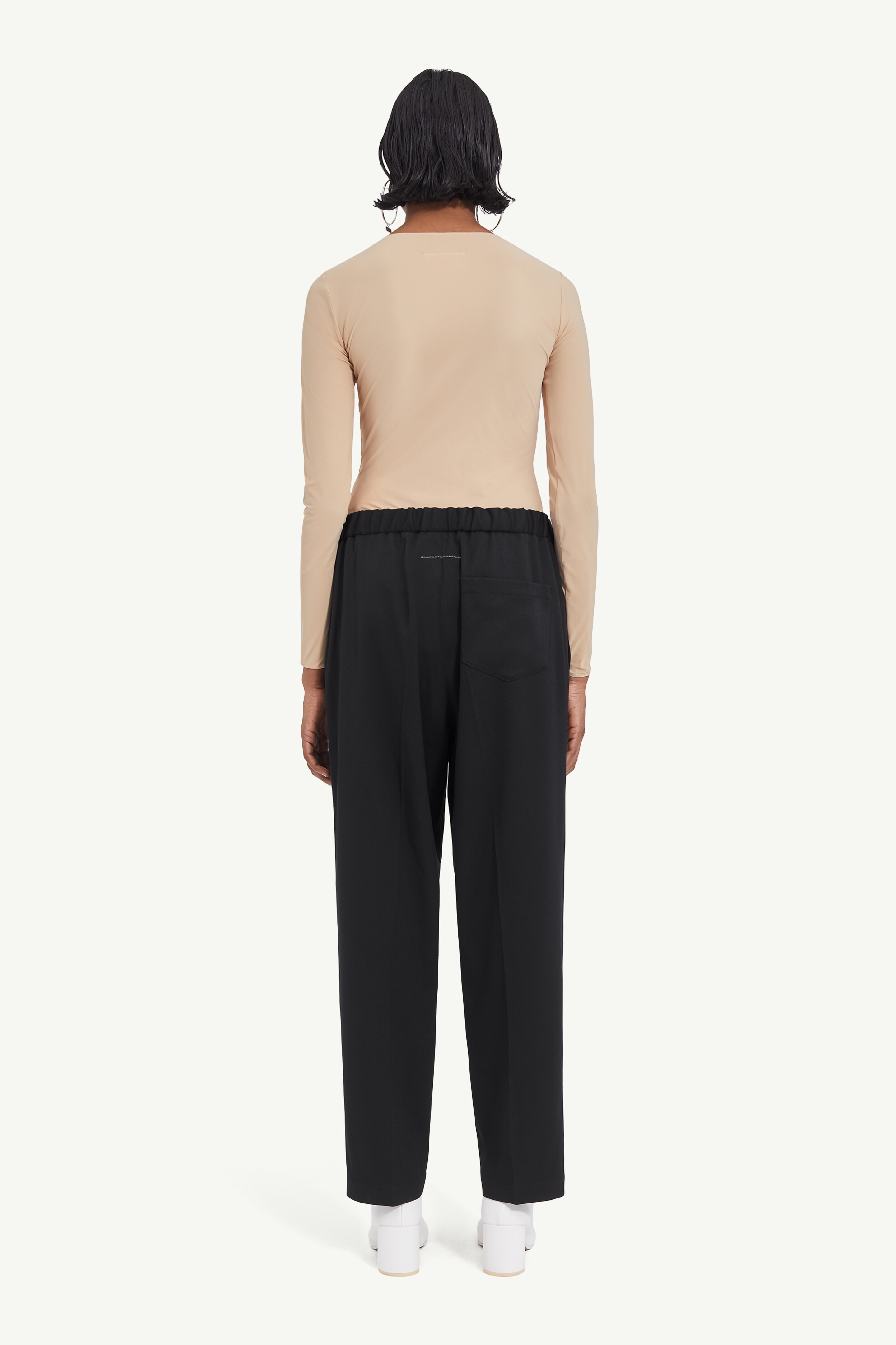 Drawstring tailored trousers - 6