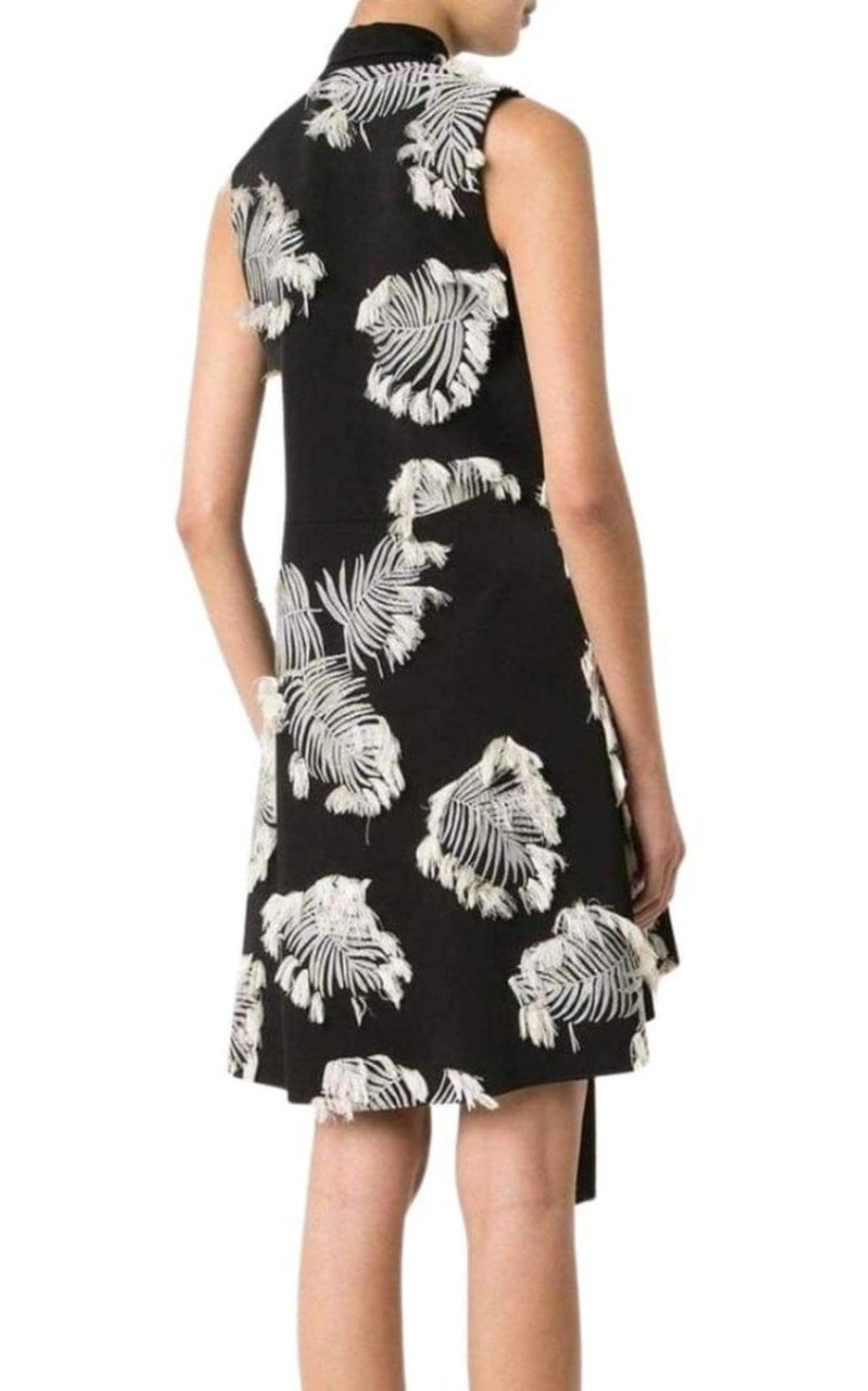 Palm Jacquard Dress - 4