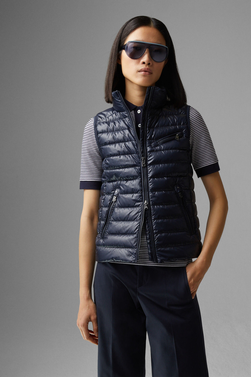 Florisa lightweight down vest in Navy blue 2