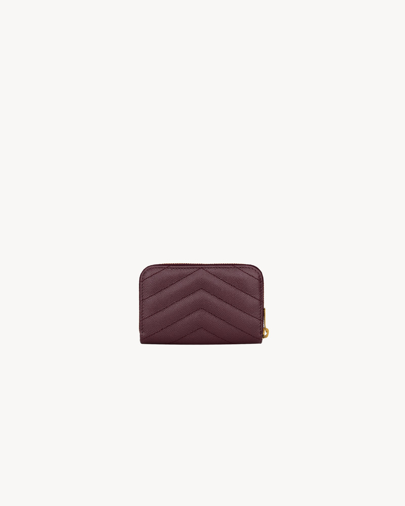 SAINT LAURENT CASSANDRE CHANGE PURSE IN GRAIN DE POUDRE LEATHER outlook