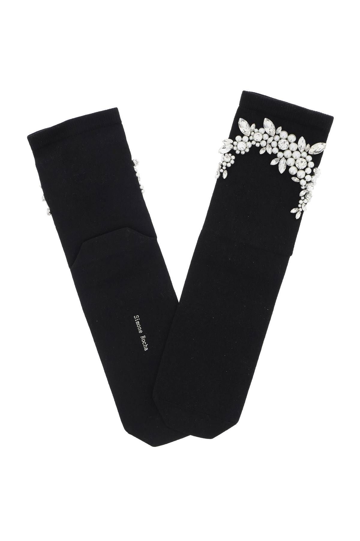 SOCKS WITH PEARLS AND CRYSTALS - 2