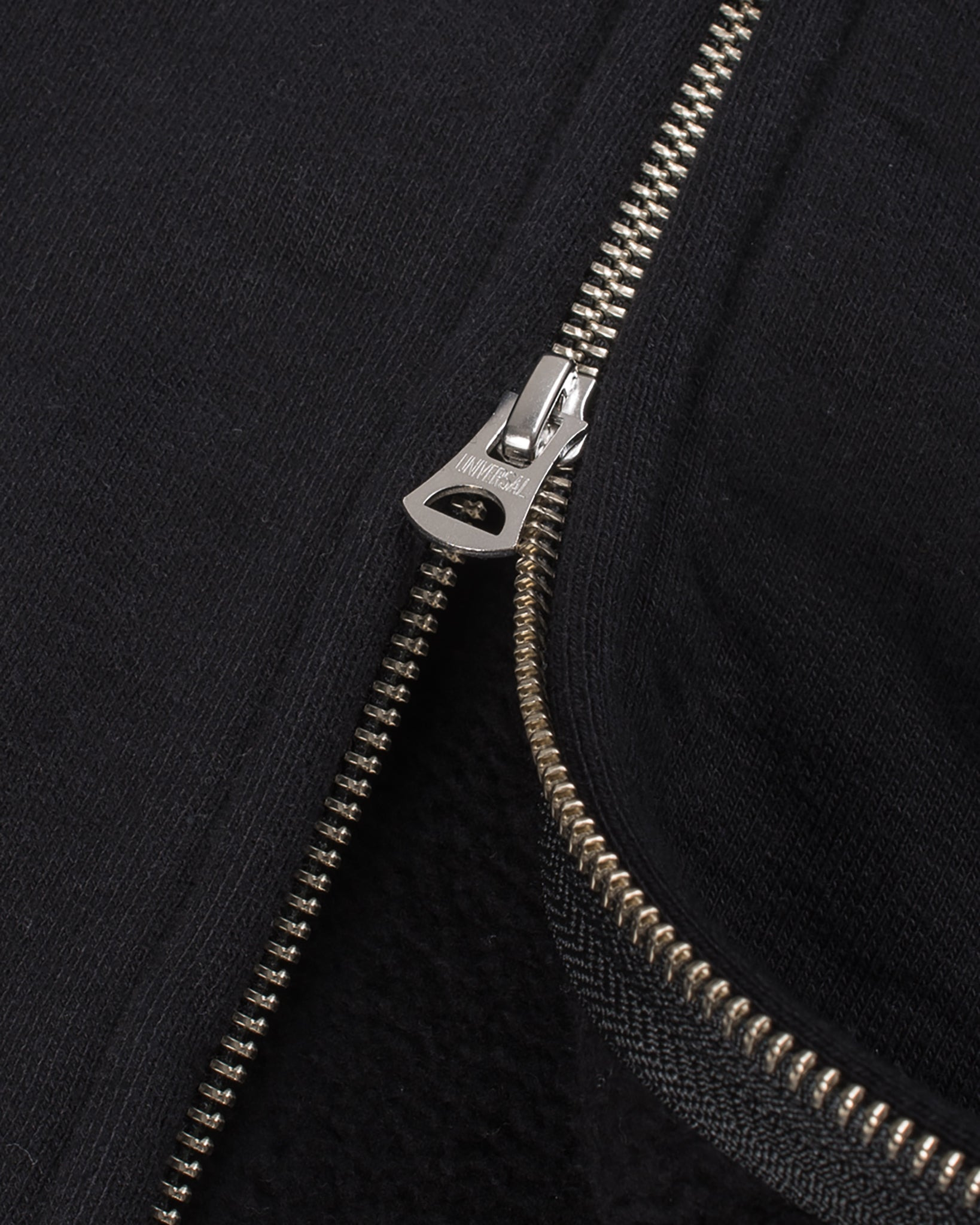 IHSW-11-BLK 14oz Ultra Heavyweight Loopwheel Cotton Zip Up Sweater - Black - 8