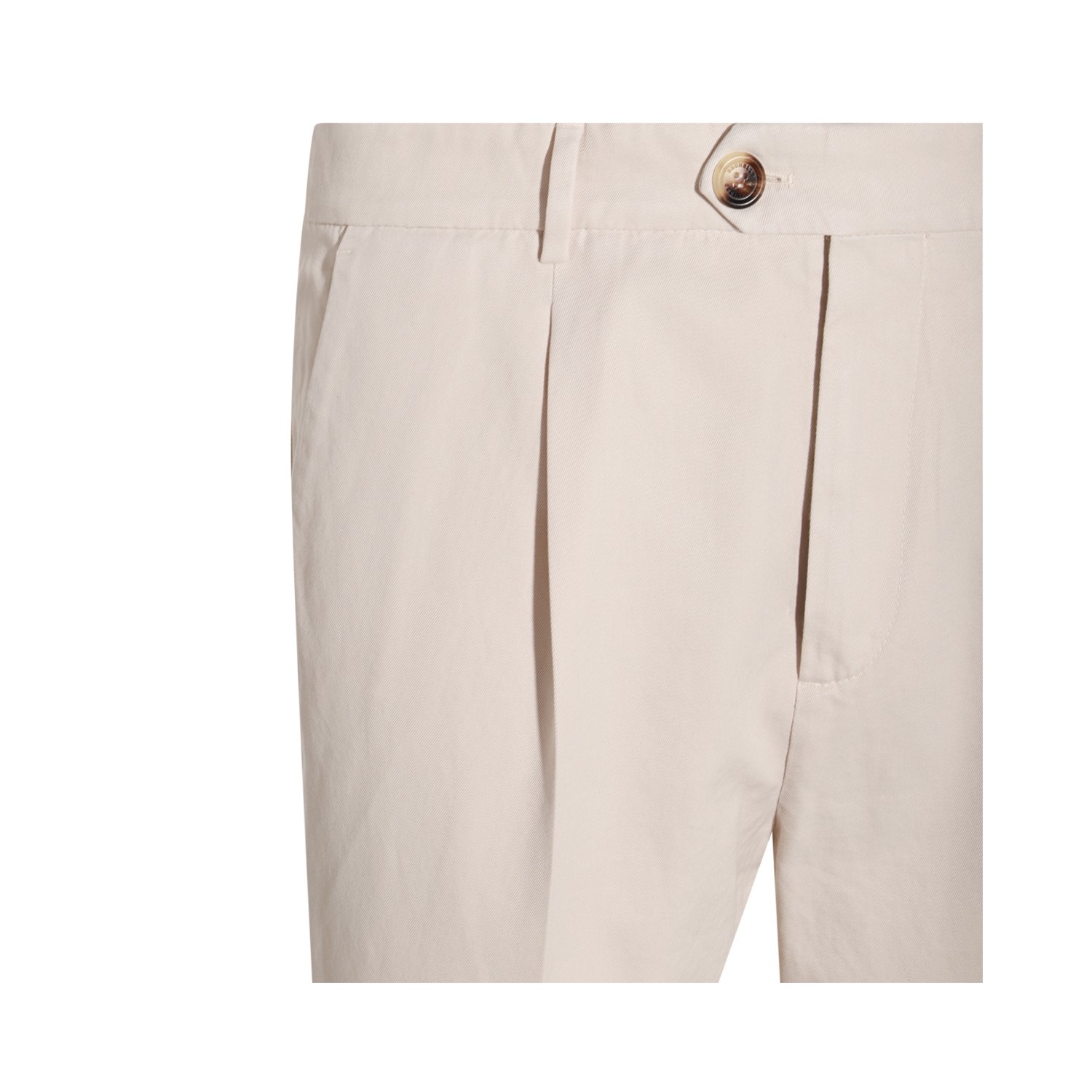 BEIGE COTTON PANTS - 4